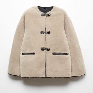Mango Faux Fur Sherpa Jacket